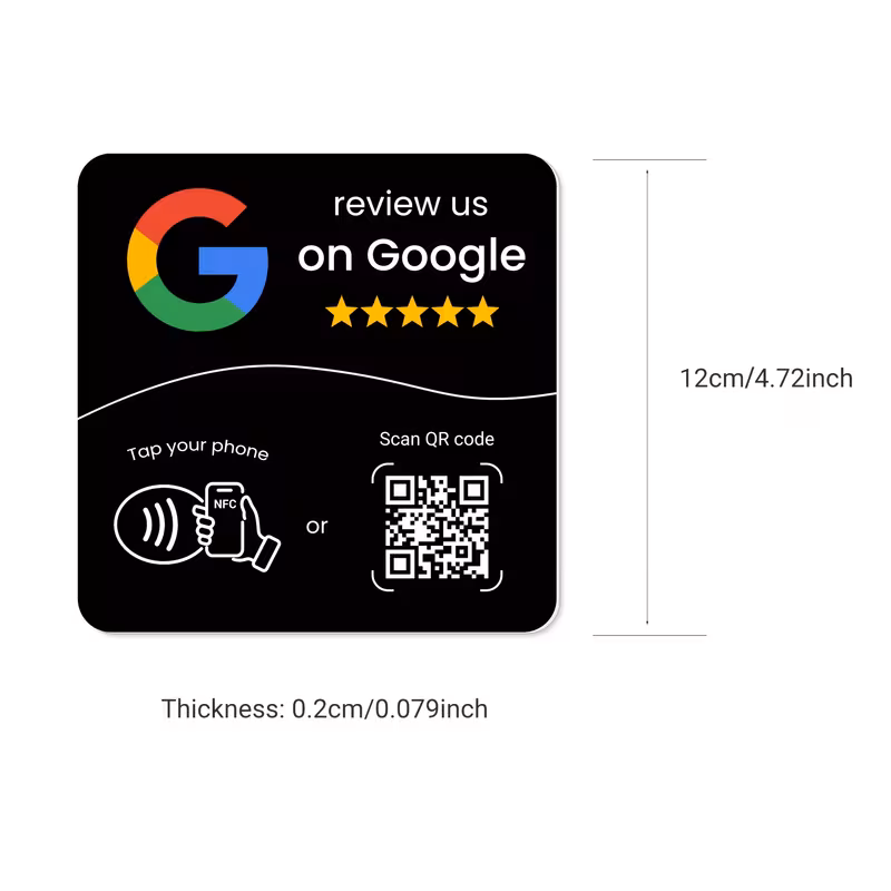 Placa NFC con Tapa y QR
